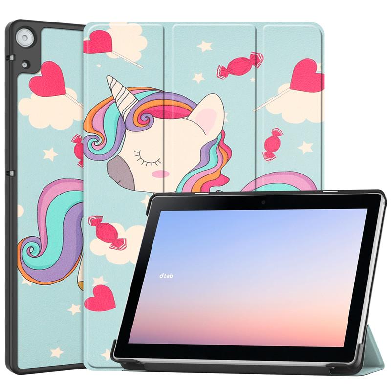 Tablet Case For Funda Docomo Dtab D-51c 2022 Case 10.1 Inch Folding Stand Smart Tablet Shell For Docomo Dtab D-51c Cover Auto Sleep/wake