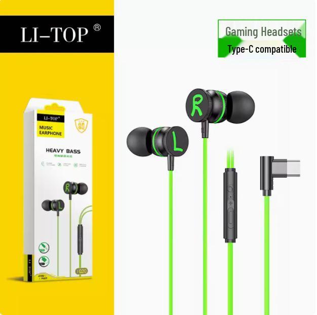 Metal Magnetic Gaming Earphones, Wired In-Ear with Type-C Angled Plug for Precise Sound Localization