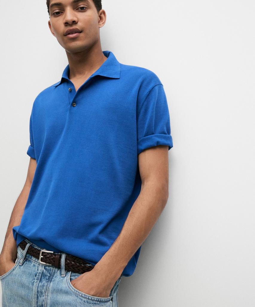 Masimodutti 100% Cotton Knit Polo Shirt