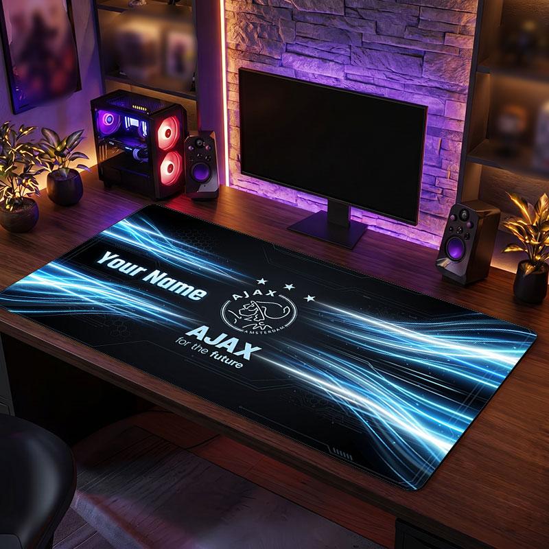 Tappetino Mouse Grande Personalizzato Ajax Amsterdam, Stampa Testo Nome Personalizzato, Tappetino Scrivania Antiscivolo Logo Calcio, Regalo Gaming