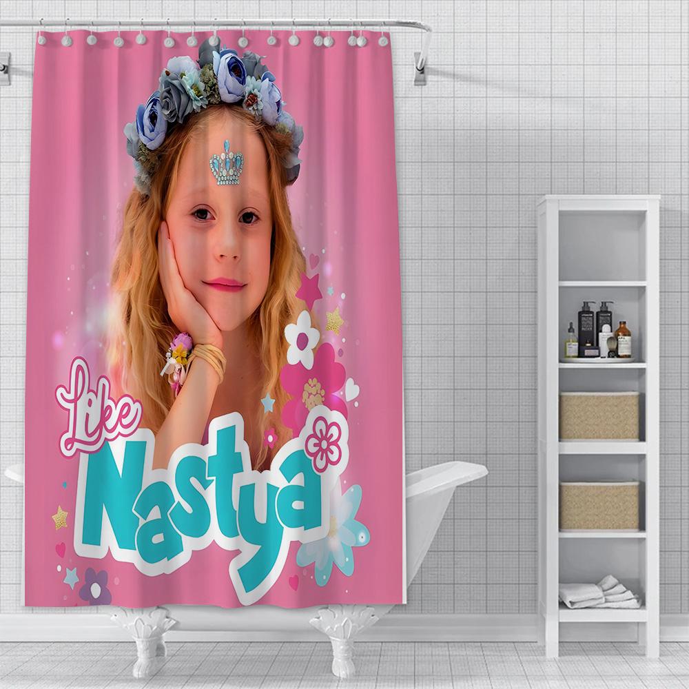 

Shower Curtain Waterproof Polyester Fabric Paint Colorful Bath Curtains Like Nastya Home Bathroom Decor Curtain With Hook W60H190(CM)-1 Pcs