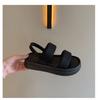 Platform women's slippers popular casual beach women's simple sandals 2025 spring and summer new one-word belt women's sandals