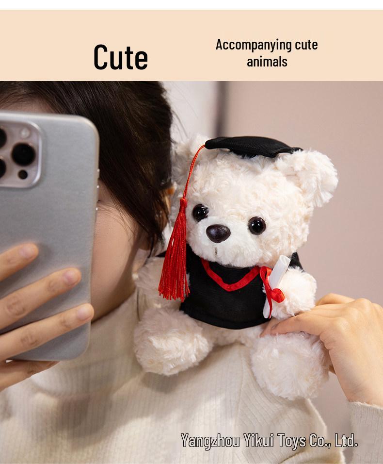 Holiday Gift Plush Teddy Bear with Valentine’s Day Rose Bouquet - Christmas & Graduation Celebration