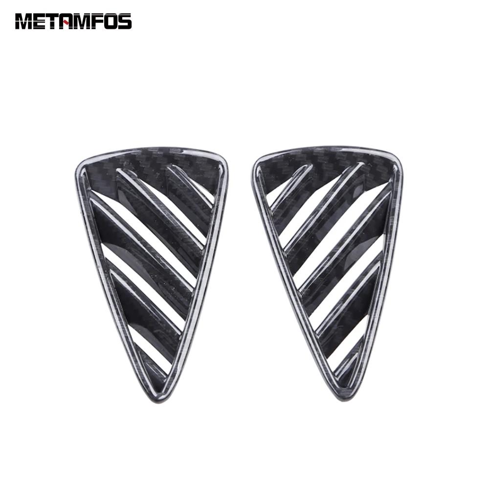 For Mazda CX-3 CX3 2014-   2024 Carbon Fiber Front Upper Air Condition AC Vent Outlet Cover Trim Sticker Car Styling