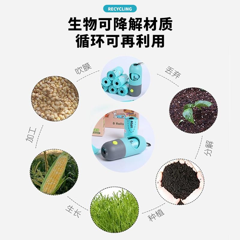 8 rolls Dog Poop Bag Outdoor Cleaning Poop Bag Outdoor Clean Pets Supplies for Dog 15Bags/Roll Refill Garbage Bag Pet Supplies