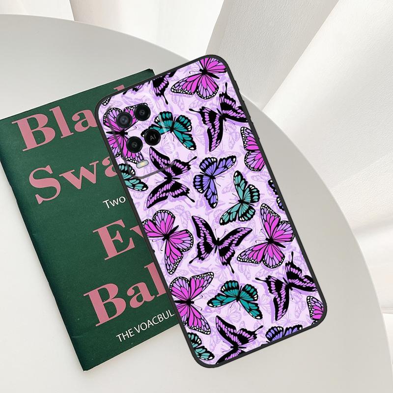 Luxury Butterfly Case For Oppo A15 A16 A17 A52 A72 A76 A96 A54 A74 A94 A54S A57S A58 A78 A98 A57 A77 Cover