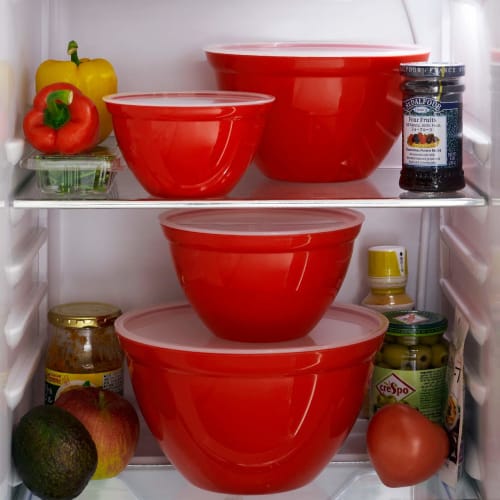 CASUAL PRODUCT Easy-to-Use Bowl with Lid, 18cm Round, for Cooking and Dishware, Cook and Serve Directly At the Table, Microwave-Safe, 180mm, Dishwashe