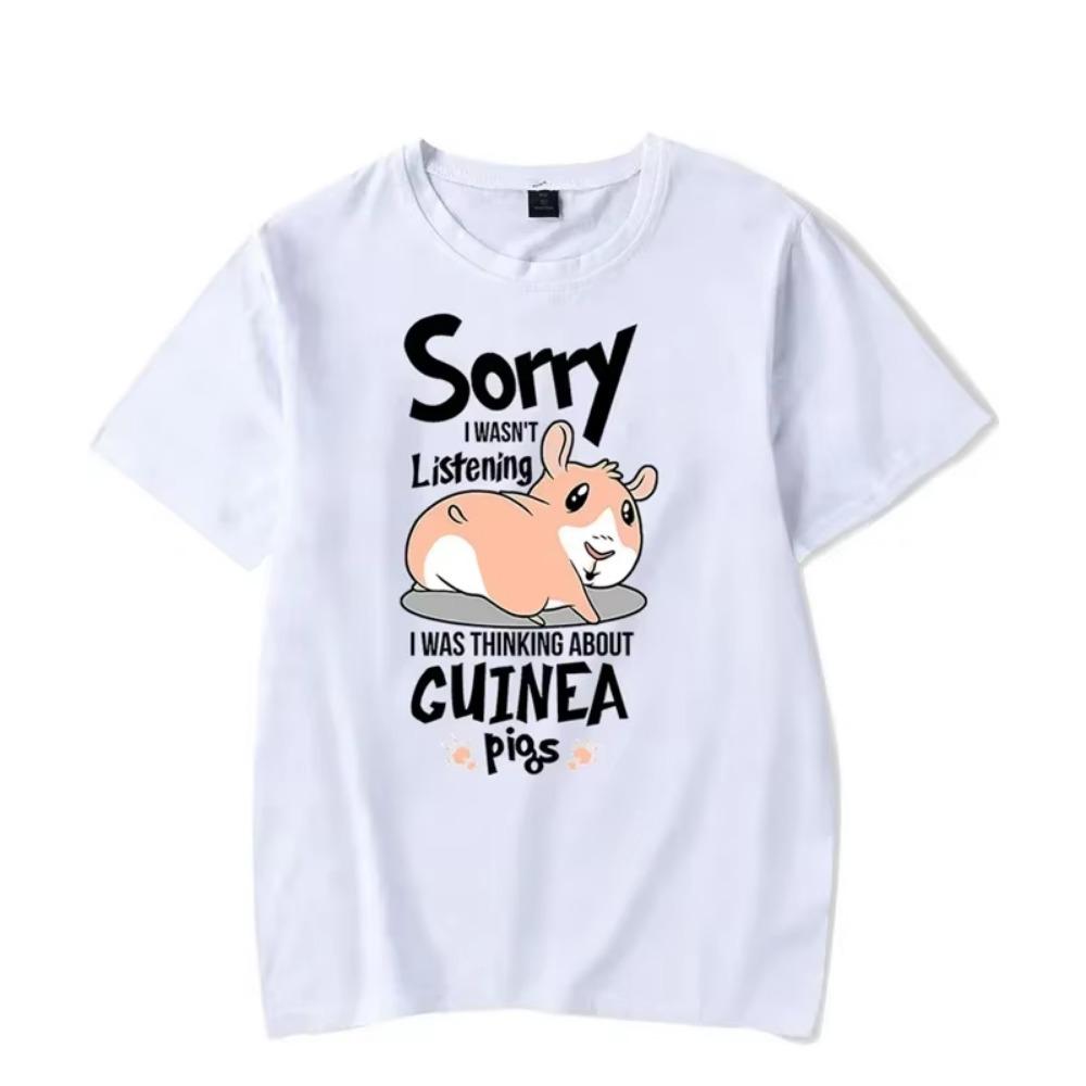 Men T-shirt Sorry I Wasn't Listening I Was Thinking About Guinea Pigs Kawaii T Shirt Men Women Tshirt Graphic Male Classic Tees