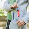 2Pcs Red White Embroidered Component Device Compact Keychain Luggage Identifier With Detachable Metal Ring For Emergency Supplies