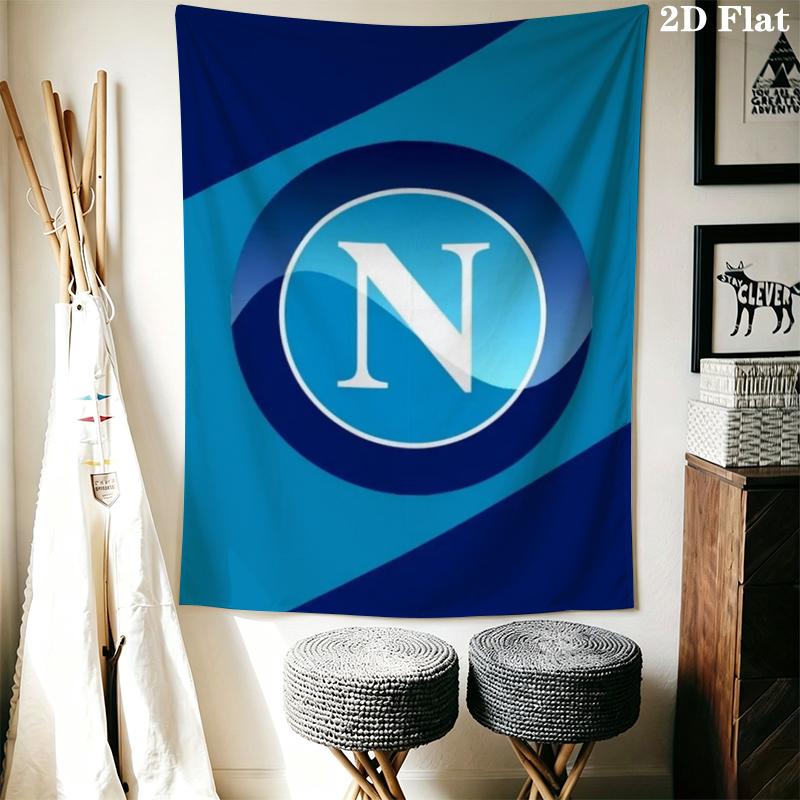 Napoli Wall Tapestry Aesthetic Wall Hanging Printed Fabric Blanket Decorative Tapestries for Bedroom Living Room Home Decor