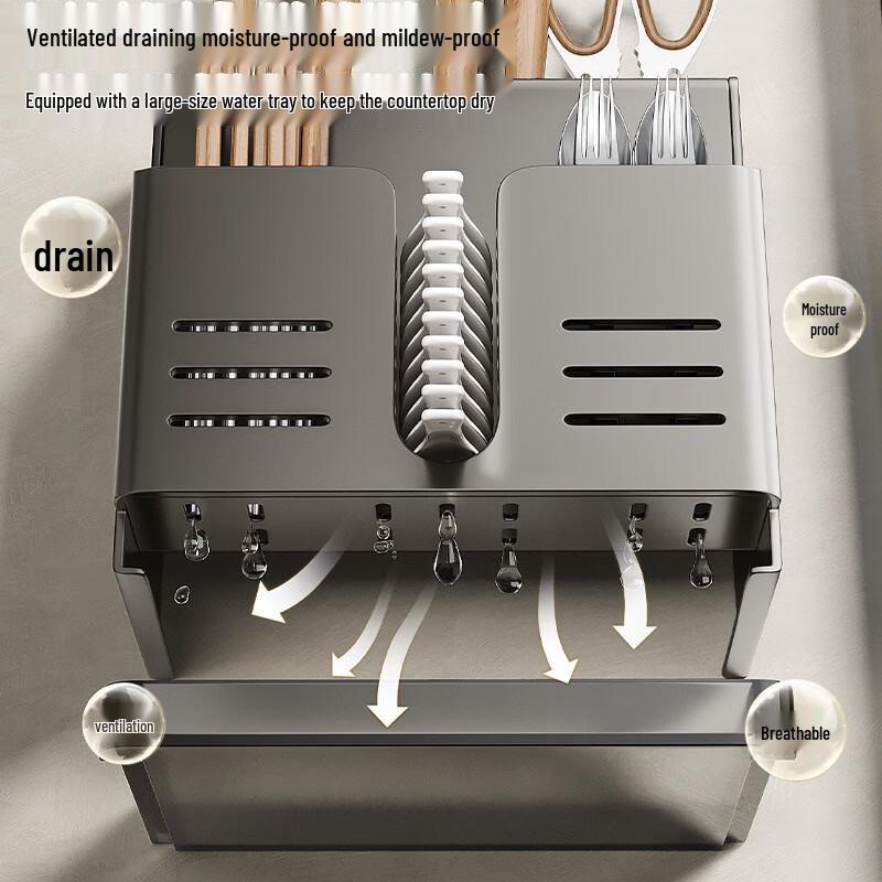 Ting Le Multifunctional Kitchen Knife & Utensil Storage Rack