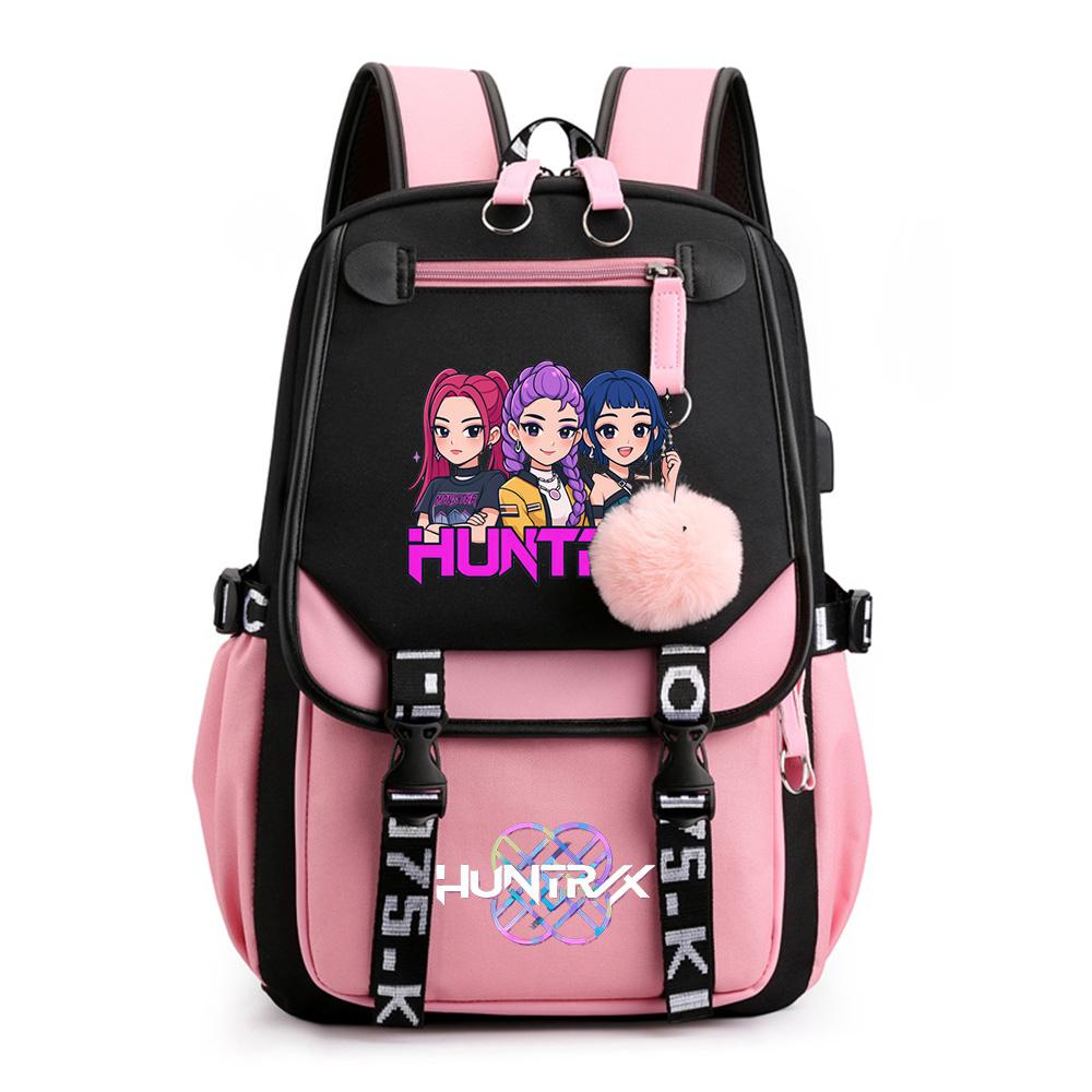 Anime New Cartoon K-pop Printed Backpack Schoolbag for Teenager Student Girl Boy Bookbag Large Capacity Travel Bag Kid Gift Rucksak