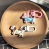 Resin Cute Colorful Dachshund Puppy Keychains For Women Men Funny Cartoon Dog Animal Pet Bag Airpods Box Car Key Ring Jewelry