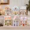 6er-Set Haus-Dekoration Aufbewahrungsboxen Schreibtischdekoration Haus Mini-Dorf Gewürzhaus Gläser für Kerzen Gewürze Teeparty-Gastgeschenke