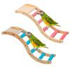 Bird Perch Wood Climbing Ladder Stand Platform for Parrot Cage Accessories