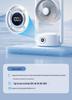Desktop Dual Head Folding Fan with LED LCD Display & Hook - Portable Ceiling Fan with Night Light