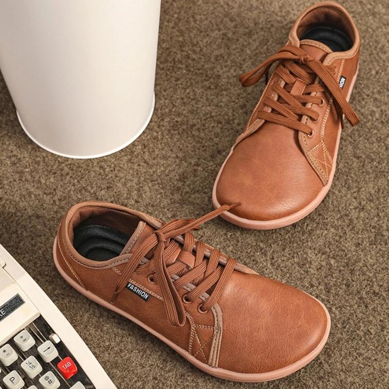 Size 48 Mens Shoes Hot Sale Men Shoes Leather Wide Barefoot Shoe Soft Sole Male Casual Shoes Fashion Wear Resistant Men Sneakers