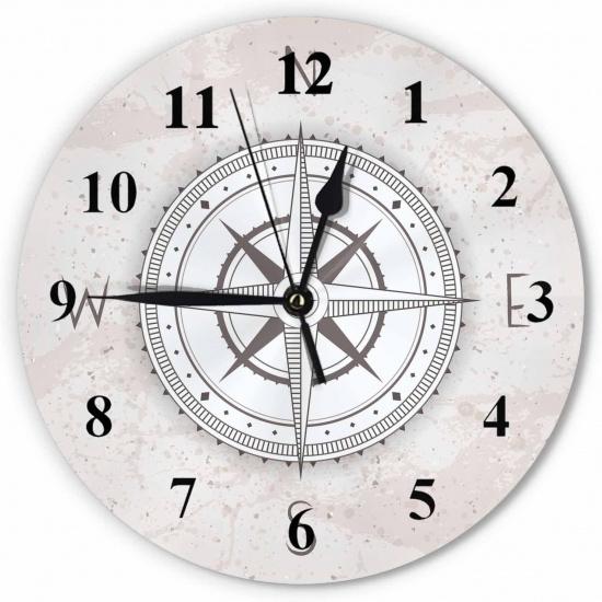 Record Vintage Wall Clock Round 10 Inch Battery Operated Black Album Disc with Blank Red Label Music Retro Quartz Silent Wooden Clocks Art Decorative