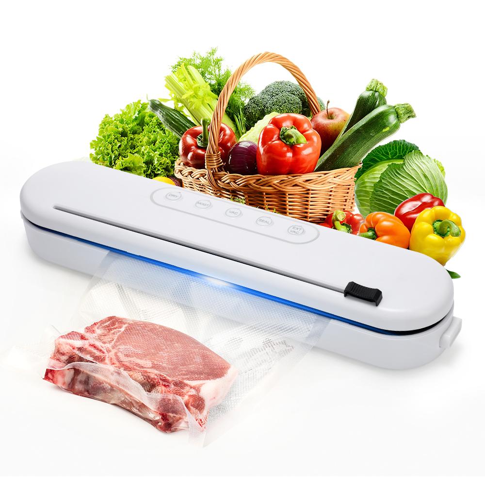 Portable Food Bag Vacuum Sealer Germ-free Automatic Packaging Machine with Slide-cutting Knife Home Vacuum Dry Wet Food Sealing
