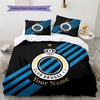 Benutzerdefinierter Name Club Brügge KV Wappen Bettwäsche, Steppbett Set Bettbezug Kissenbezug Zuhause Geburtstagsgeschenk (1 Bettbezug + 2 Kissenbezüge, ohne Füllung)