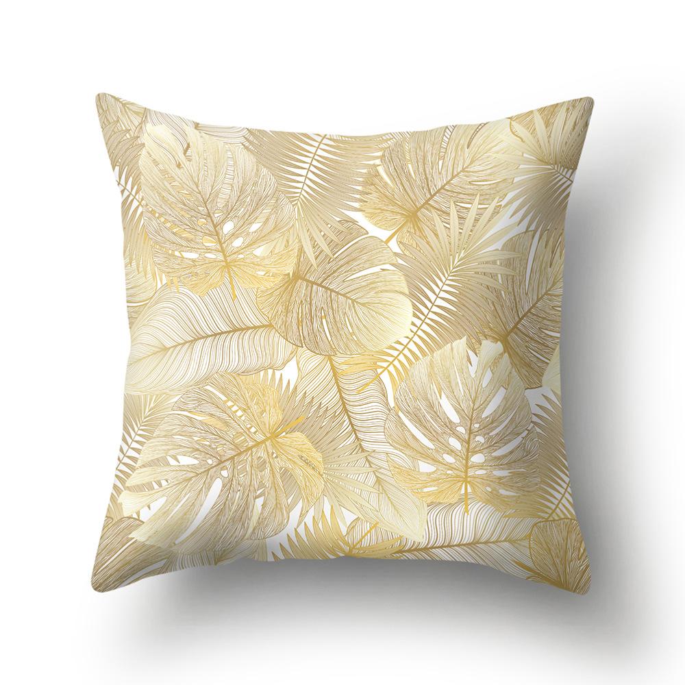 Golden Geometric Puzzle Array Pillow Car Pillow Long Pillow Cushion