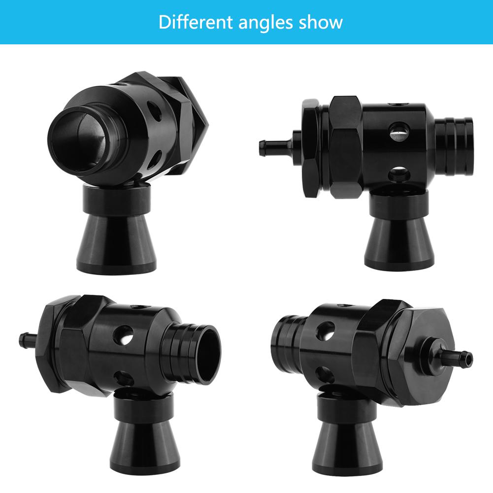 Black Universal 25mm Car Turbo BOV Dump Blow Off Valve Whistler Adjustable Sound Simulator Kit