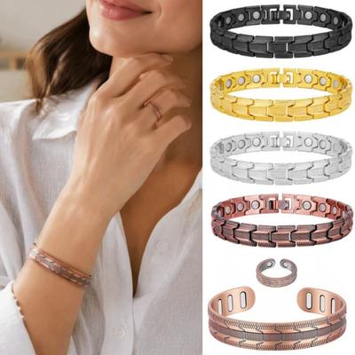 Retro Style Women Men Magnetic Bracelet Wheel-patterned Men Bangle Wristband Festival Party