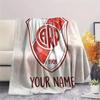 Custom Name River Plate Flannel Blanket, High quality Comfortable for All Seasons, Home Decor, Warmth and Comfort