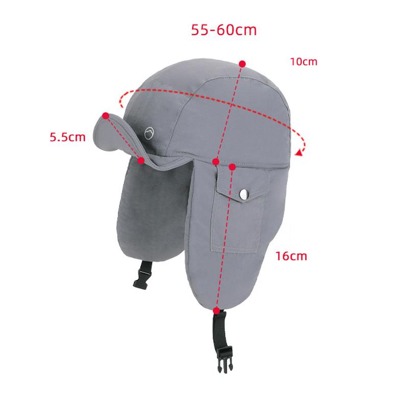 Căciulă Caldă de Bumbac de Iarnă pentru Femei, pentru Ciclism în Aer Liber, Rezistentă la Vânt, cu Protecție pentru Urechi, Căciulă Bomber pentru Cap Mare