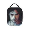 The Vampire Diaries Resuable Movie Lunch Bag Damon Salvatore Leisure Lunch Box For Women Cooler Bag Oxford Tote Food Bags