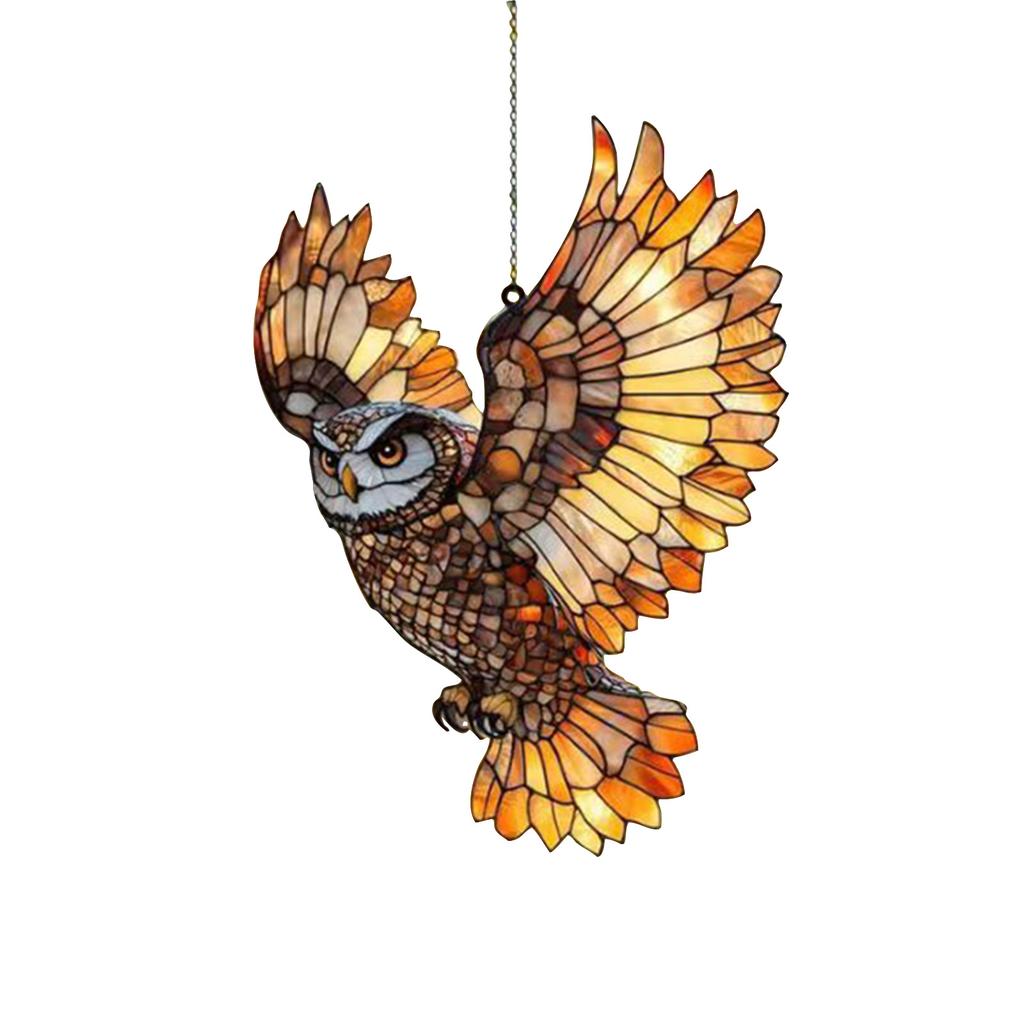 Crystal Sky Stained Art Ornament, Crystal Inspired Acrylic Bird Hanging Decoration, Diamond Art Bird Window Hanging, For Gardens Indoor Window
