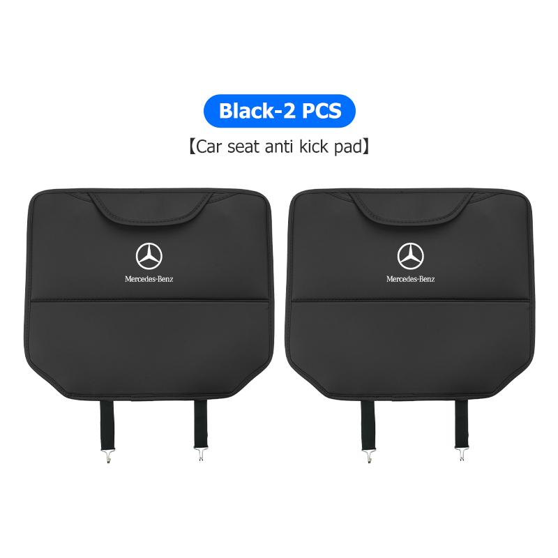 FA03Car Anti-kick Pad Leather Seat Back Protector Anti Scratch Pad For Mercedes Benz W202 W212 W126 W140 W168 W177 CLS GLE GLC GLS