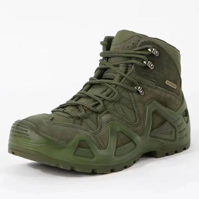 Green Mid Cut Men'S Military Boot Size 39-46 Tactical Combat Hiking Shoes Water Proof Army Winter Warm Shoes Ankle Boot