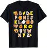 Alphabet Autumn Fall Thanksgiving Turkey T-shirt