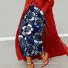 2026 Womens Wide Leg Denim Pants Loose Fit Printed Casual Trousers Mid-Rise Straight Cut