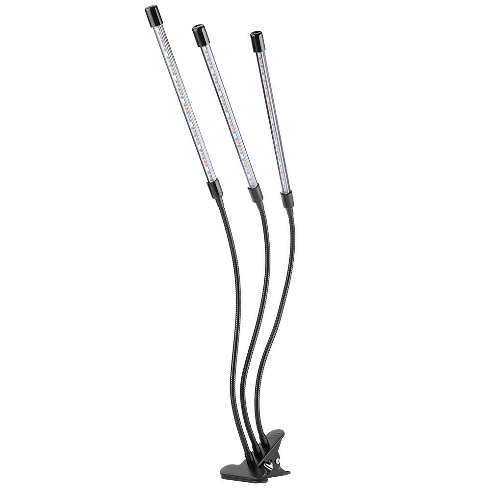 

30W USB 3‑Tube Flexible LED Plant Grow Light Full Spectrum Grow Lamp with Clip for Indoor Plants