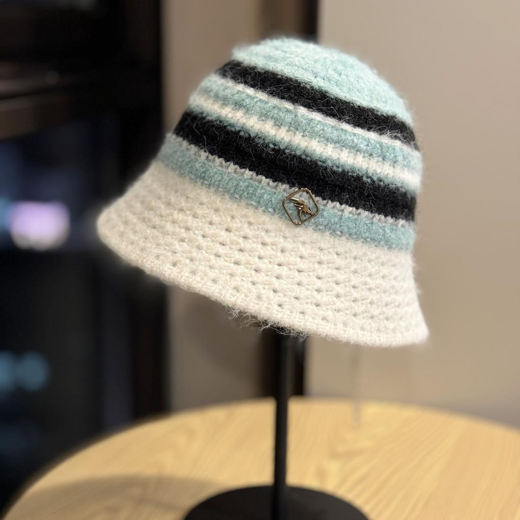 Knitted Ear Protection Fisherman Hat Women's Autumn and Winter Warm Woolen Hat Temperament and Face Small Japanese Style Bucket Hat Basin Hat
