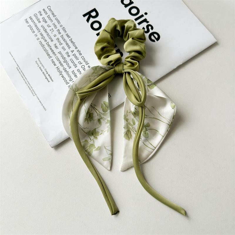 

28см Фиолетовый Зеленый Черный Бабочка Бант Ткань Хвост Мода Резинки для волос Женщины Девушки Эластичные резинки для волос Головные уборы Аксессуары для волос