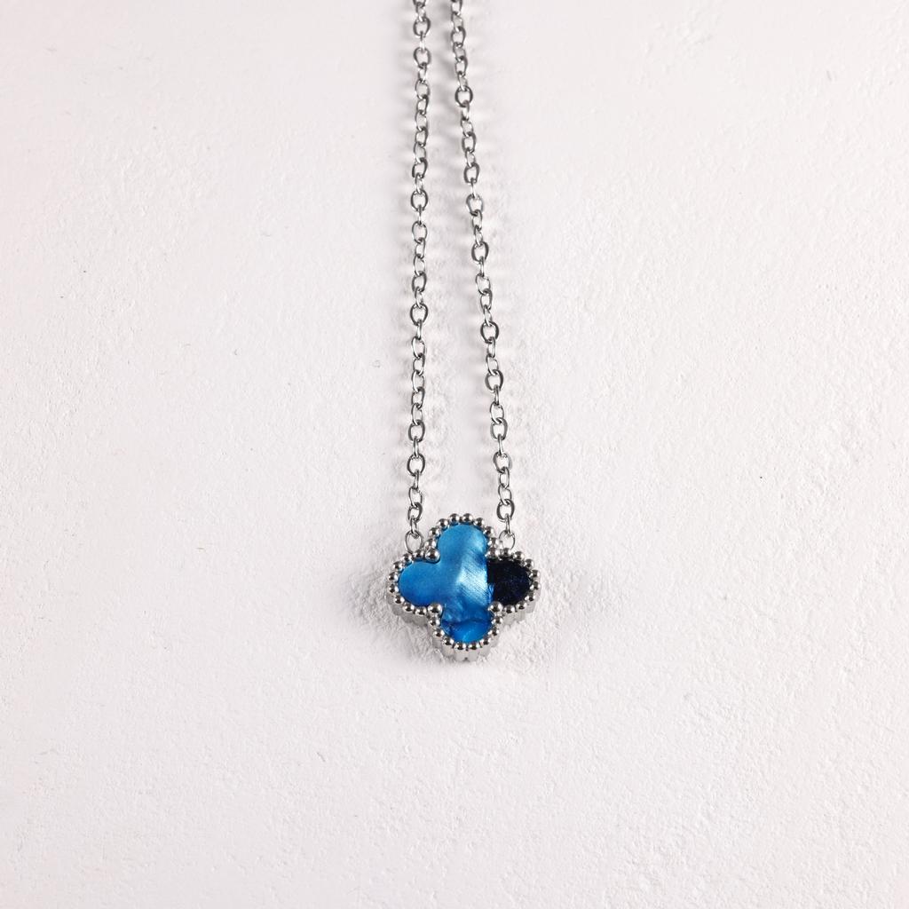 Kleeblatt-Halskette mit hochwertigem Temperament, Schlüsselbeinkette, Halskette