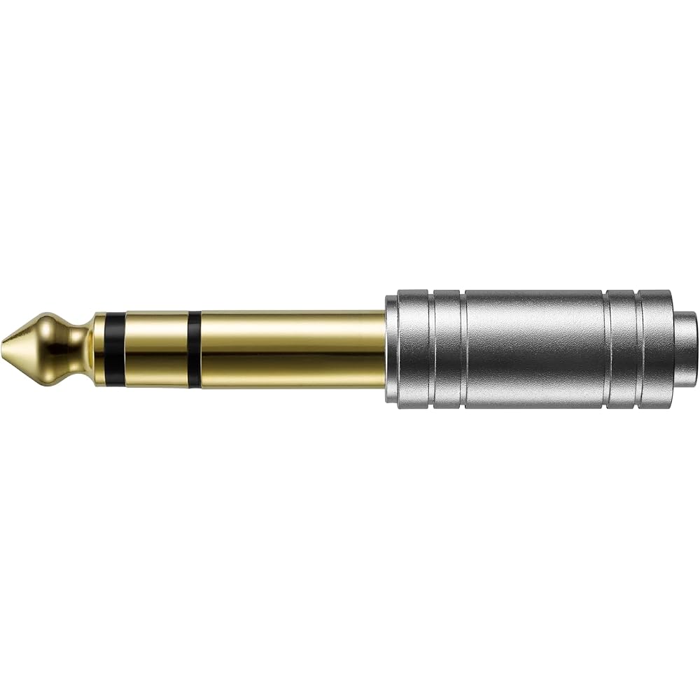 Audio-Technica Earphone Adapter Plug: 3.5mm Stereo Mini To 6.3mm Stereo Standard AT3C1Sa