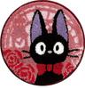 Senko Delivery Service Chair 38cm 91245 Kiki's Mat/Pad, Approx. Diameter, Pink, Cat, Ghibli, Acrylic,
