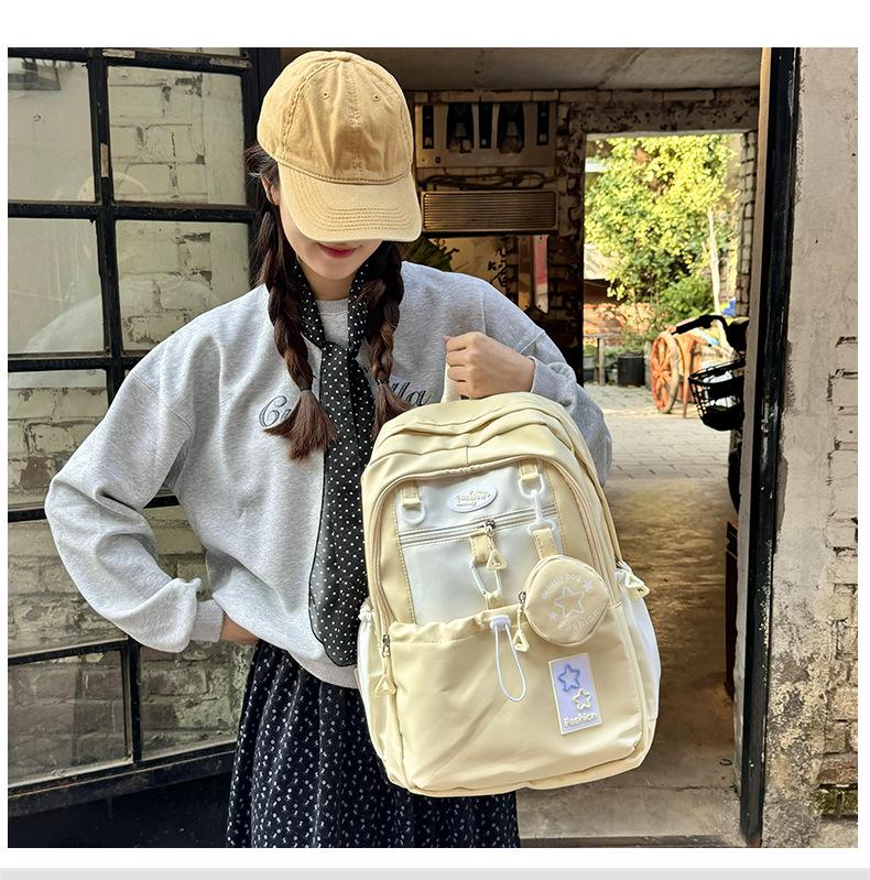 2025 Korean-Style Women's Backpack: Large Capacity, Stylish School Bag for Junior High Girls