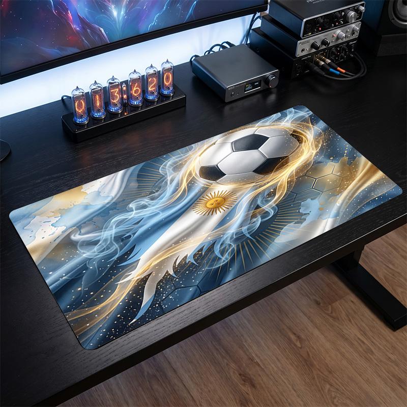 Tappetino Mouse Scudo Calcio Argentina, Tappetino da Scrivania Esteso Antiscivolo in Gomma per Gaming Ufficio Laptop Regalo per Fan