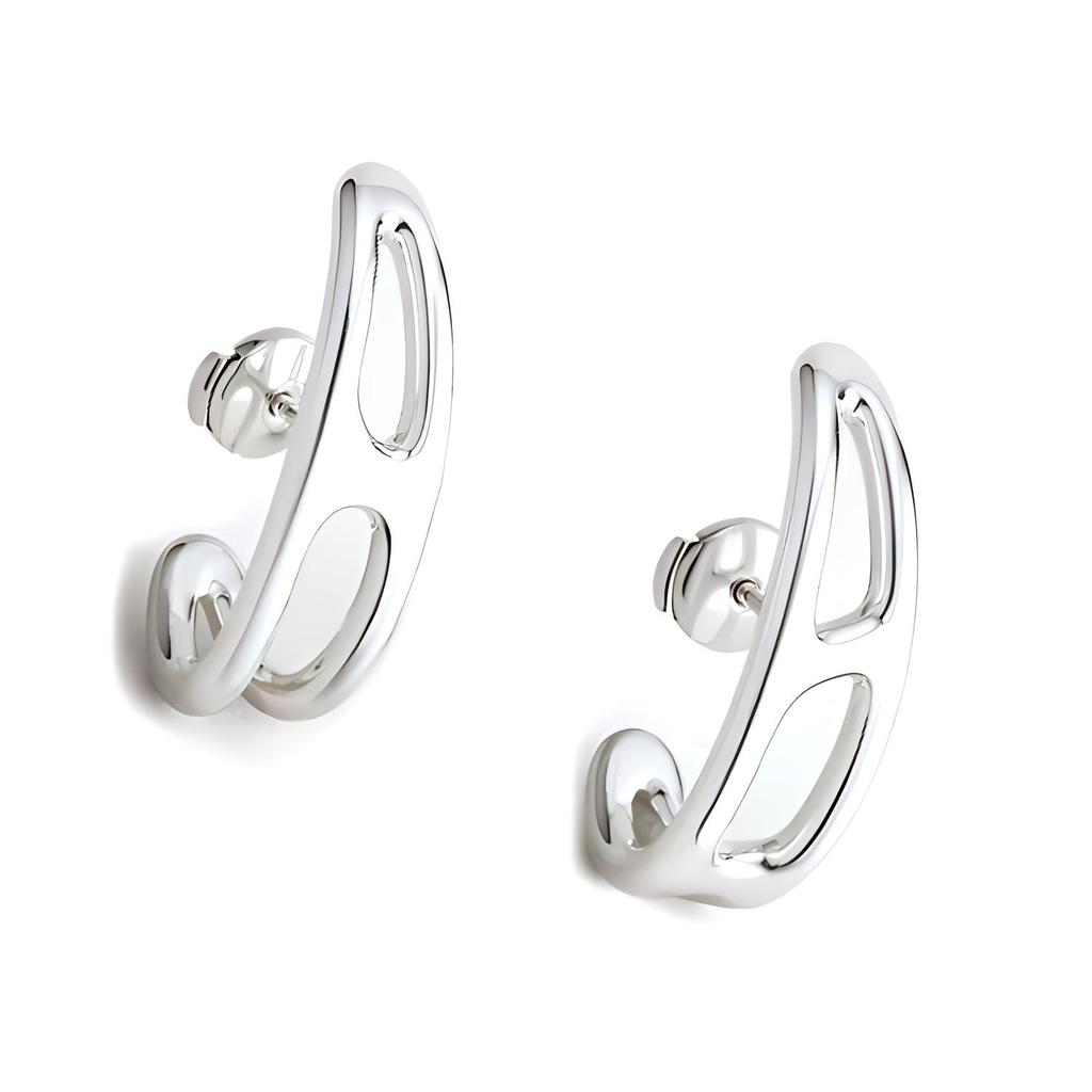 Hermes Chaine DAncre Monochrome Decoration 925 Silver Earrings Women Earrings H124501B00