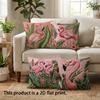 1pc Tropical Flamingo Throw Pillow Covers Pink Floral Green Leaves Home Decor Cushion Cases for Sofa Bedroom Living Room