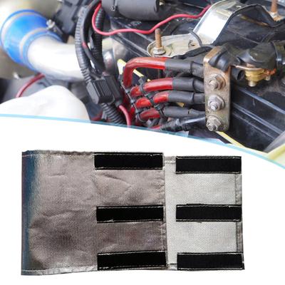 Universal Starter Heat Shield Non-Conductive Self Attaching Aluminum Fiberglass Heat Shielding Wrap Cover Starter Accessories
