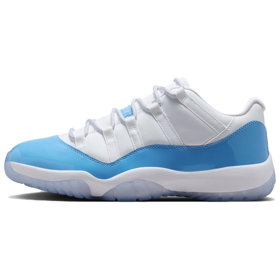

Jordan Air Jordan 11 Abrasion Resistant Low top Vintage Basketball Shoes Unisex White Blue FV5104-100 43