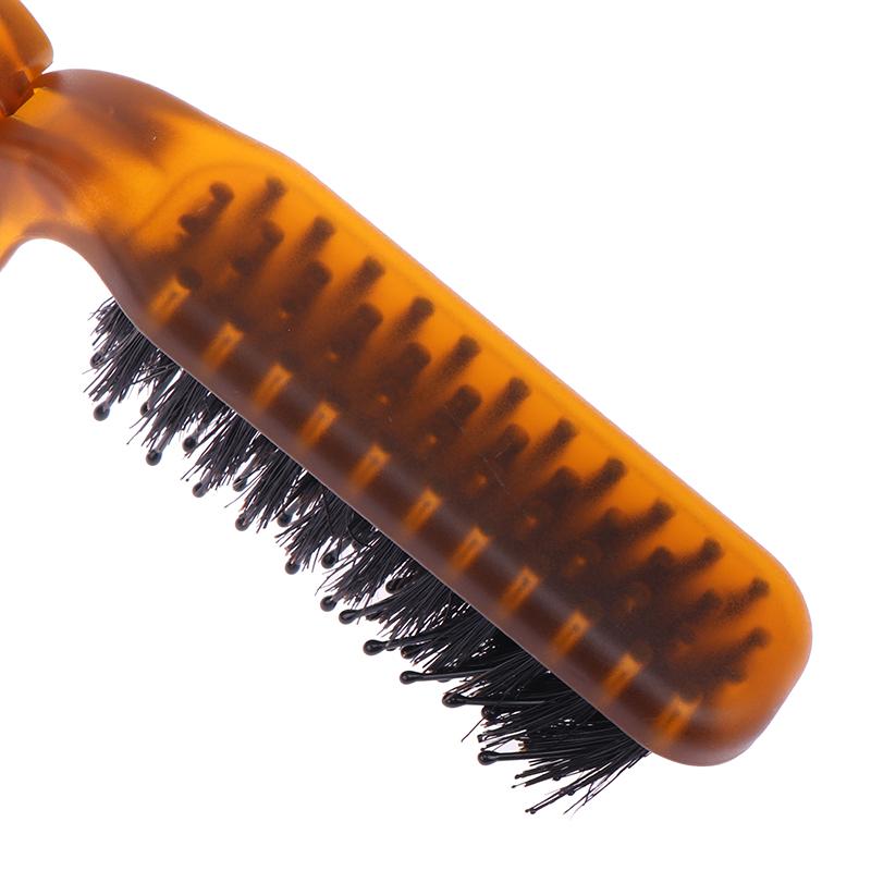 Foldable Hair Comb Portable Boar Bristle Hair Brush Hair Brush Head Massager Travel Combs Hair Styling Accessories