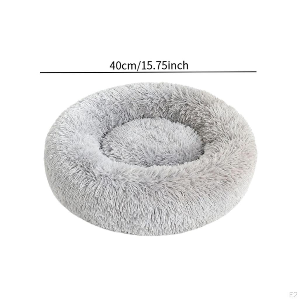 Donut Pet Bed Dog Self Warming Warm Comfortable Indoor Soft Diameter 40cm Cushion Washable for