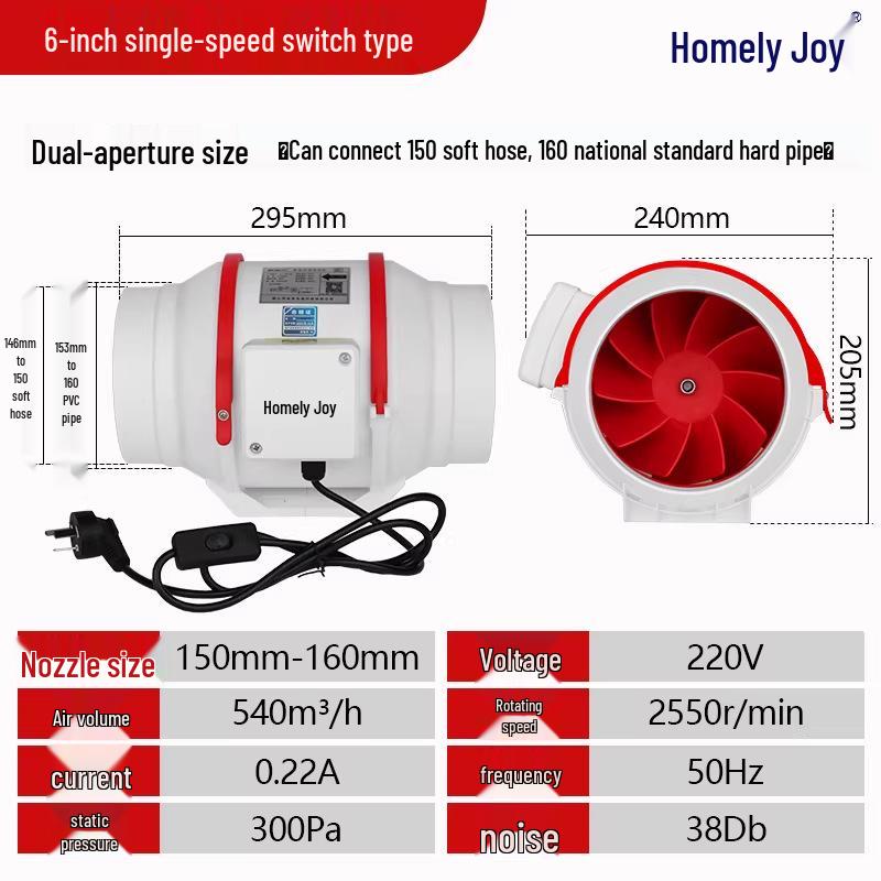 Remote-Controlled Axial Flow Indoor Exhaust Fan with Turbo Ventilation